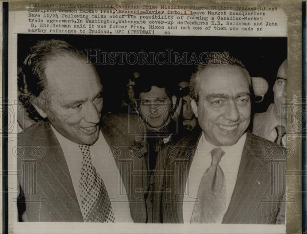 1974 Press Photo European Common Market President Francois-Xavier Ortoli - Historic Images