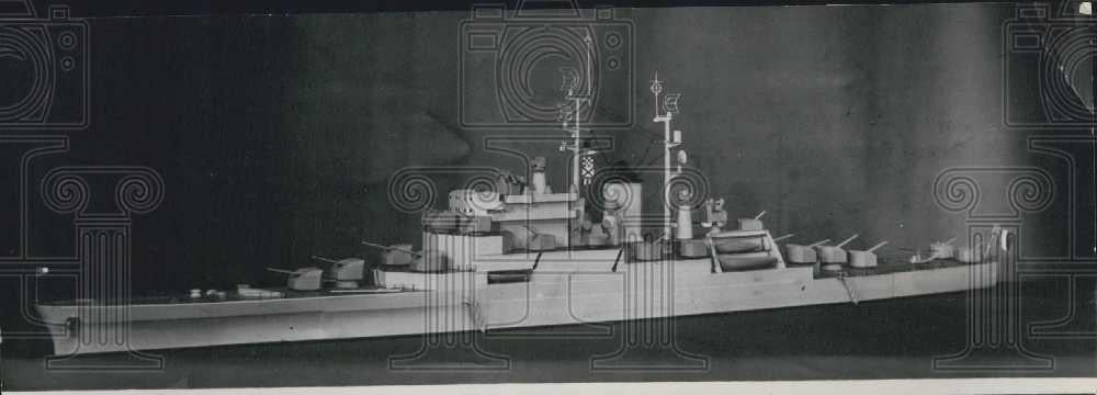 Press Photo A model of the new corvette ship of France - Historic Images