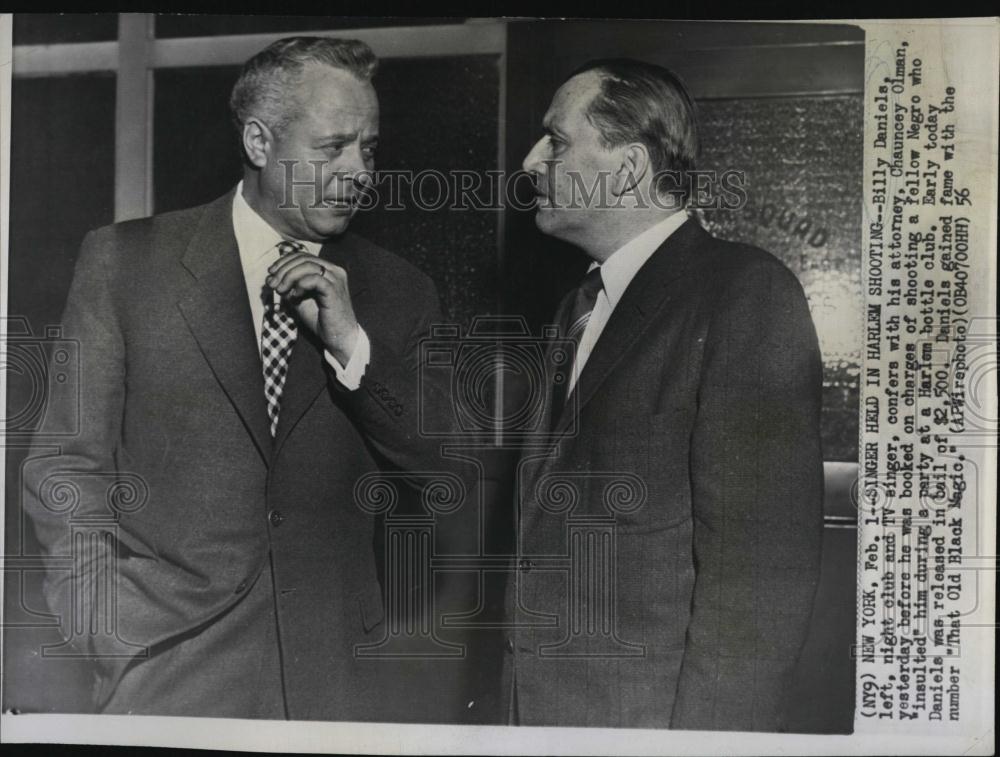 1956 Press Photo Billy Danies at night club Chauncey Olman - RSL07799 - Historic Images