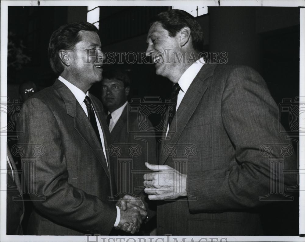 1990 Press Photo Morris Chapman &amp; Daniel Vestal T Southern Baptist Convention - Historic Images