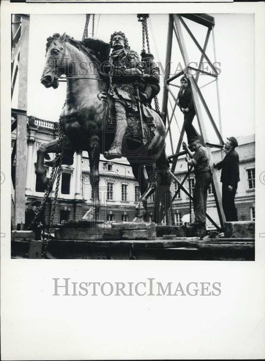 1951 Press Photo Andreas Schluter's Equestrian Statue 