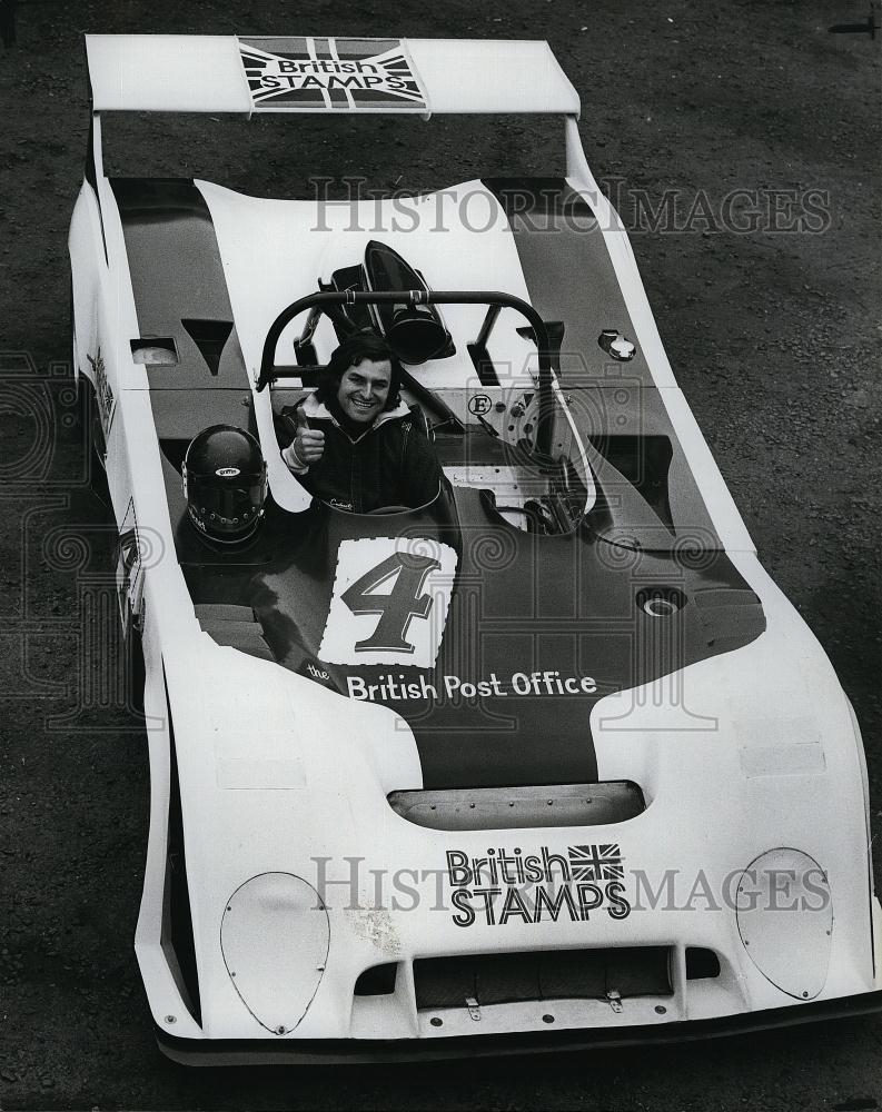 Press Photo Alain De Cadenet, Stamp Collector, Auto Racer, British Post Office - Historic Images