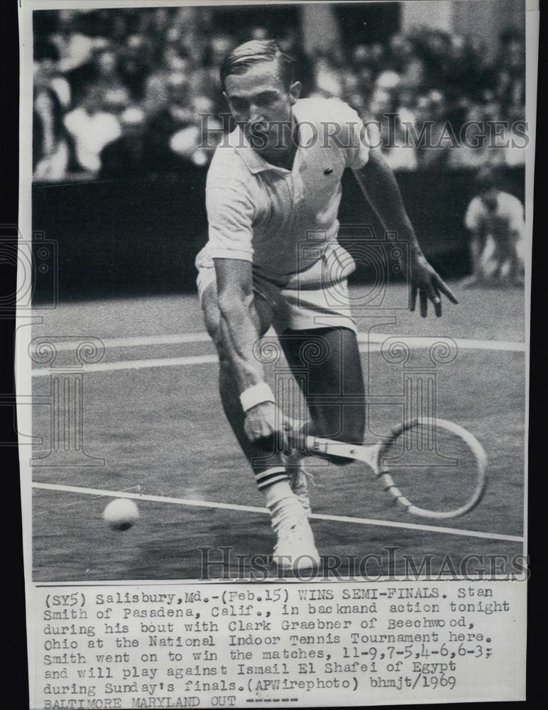 1969 Press Photo Stan Smith, Tennis Player, National Indoor Tennis Tournament - Historic Images