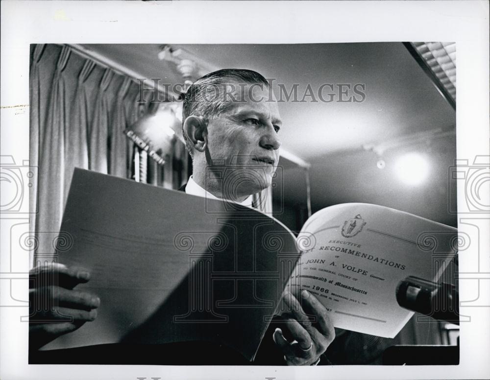 1965 Press Photo Governor John A Volpe Massachusetts - RSL52317 - Historic Images