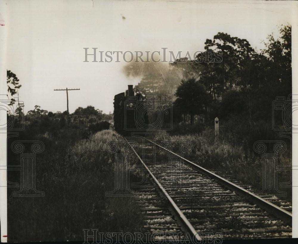 1939 Press Photo Train at scene where Virginia Walker was found dead - RSL98059 - Historic Images