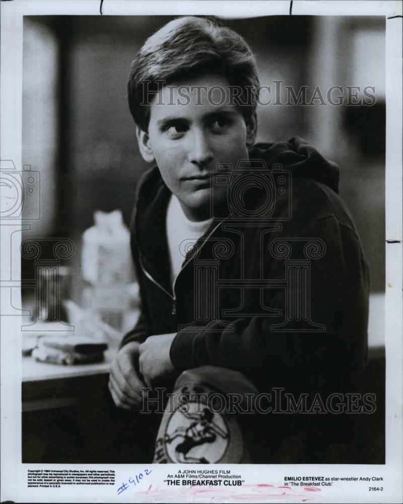 1985 Press Photo Emilio Estevez as Andy Clark in &quot;The Breakfast Club&quot; - Historic Images