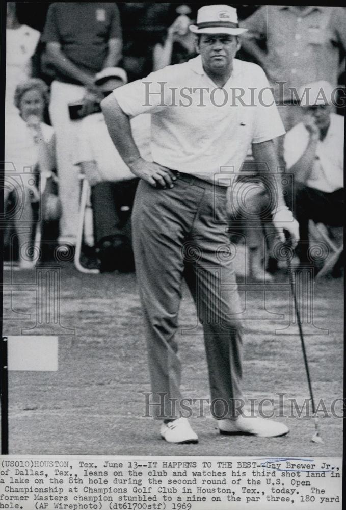 1969 Press Photo Golfer Gay Brewer Jr US Open Houston - RSL54839 - Historic Images
