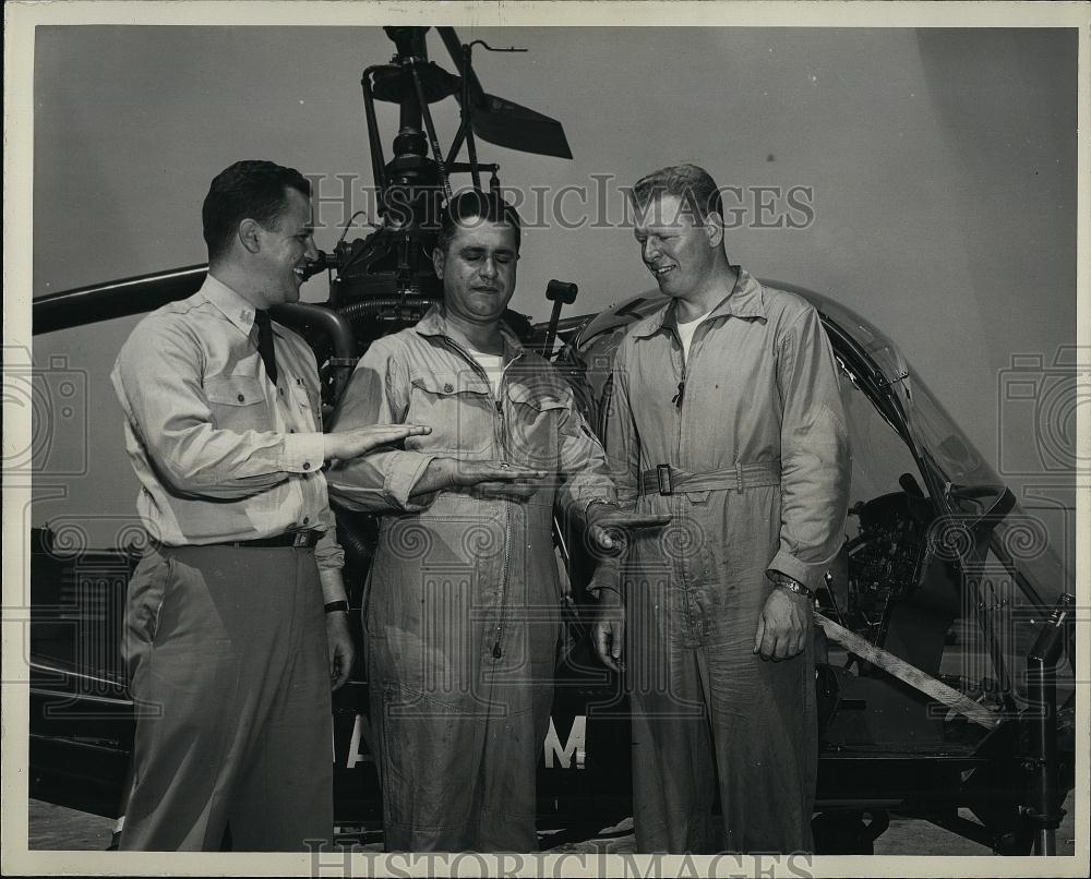 1953 Press Photo Lt Richard Stephanski,Lt Al Barufaldi,Lt Cmdr Don Phillips - Historic Images