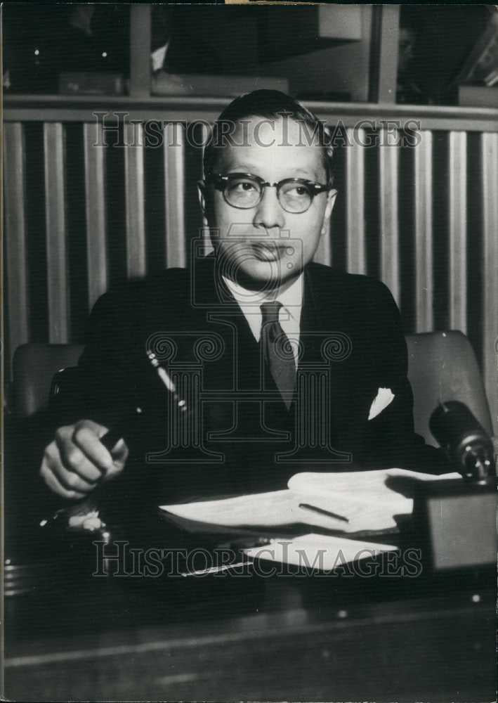 1961 Press Photo Mr U. Thant, Secretary General of the United Nations - Historic Images