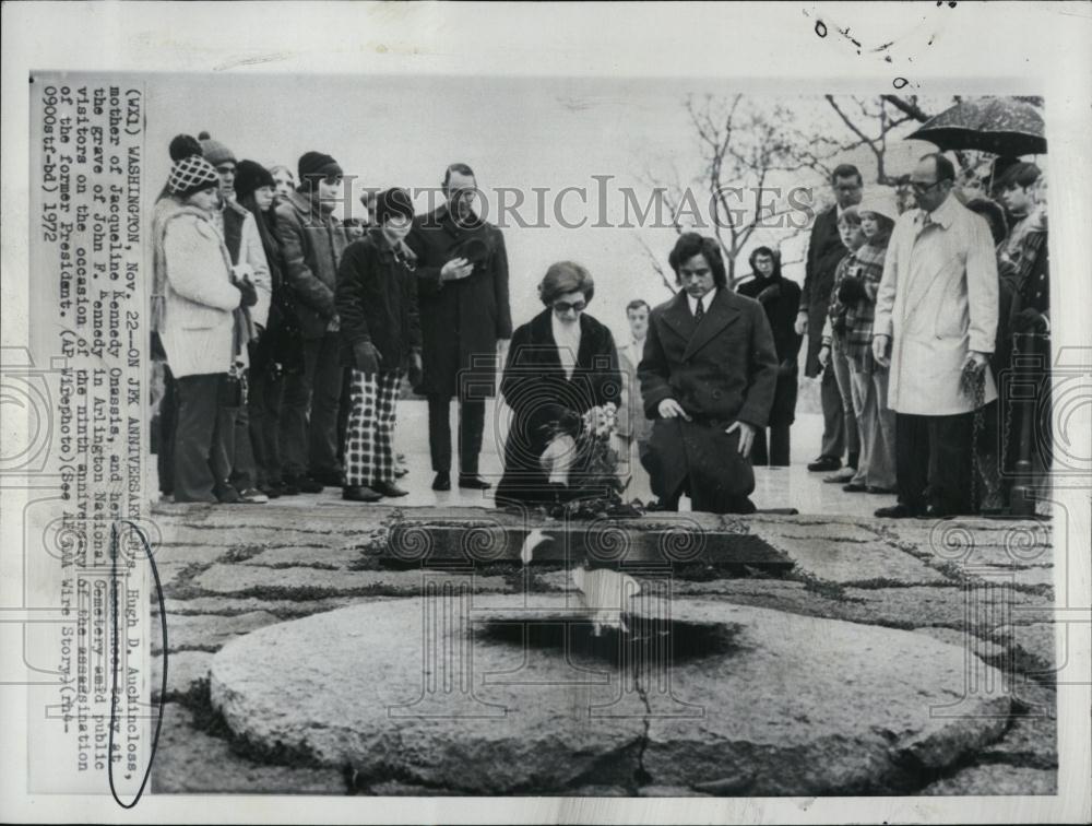 1972 Press Photo Mrs Hugh Auchincloss Mother of Jacqueline Kennedy Onassis - Historic Images