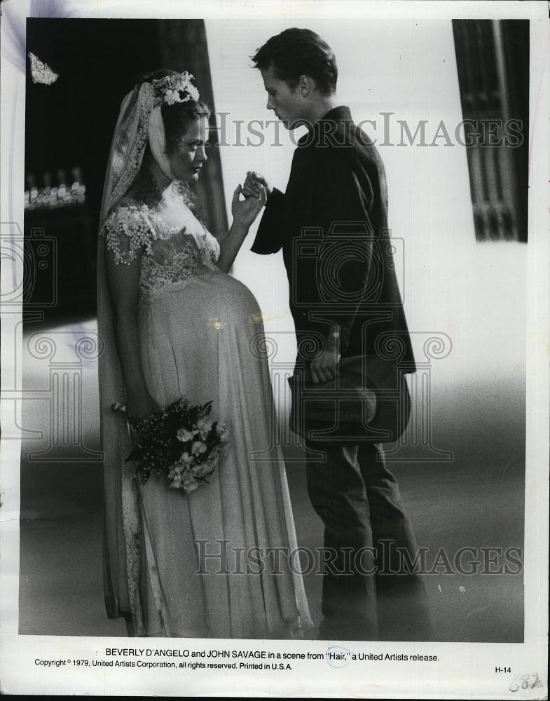 1979 Press Photo Beverly D&#39;Angelo John Savage Actors Hair - RSL50615 - Historic Images