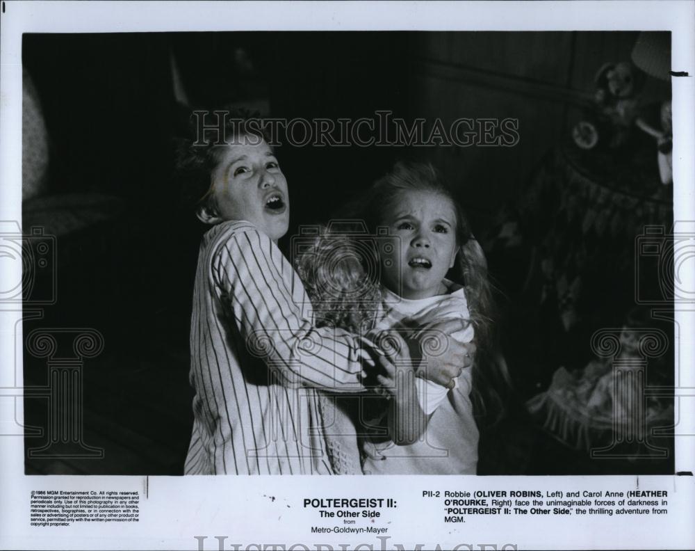 1986 Press Photo Poltergeist II: The Other Side Movie Oliver Robins Heather - Historic Images