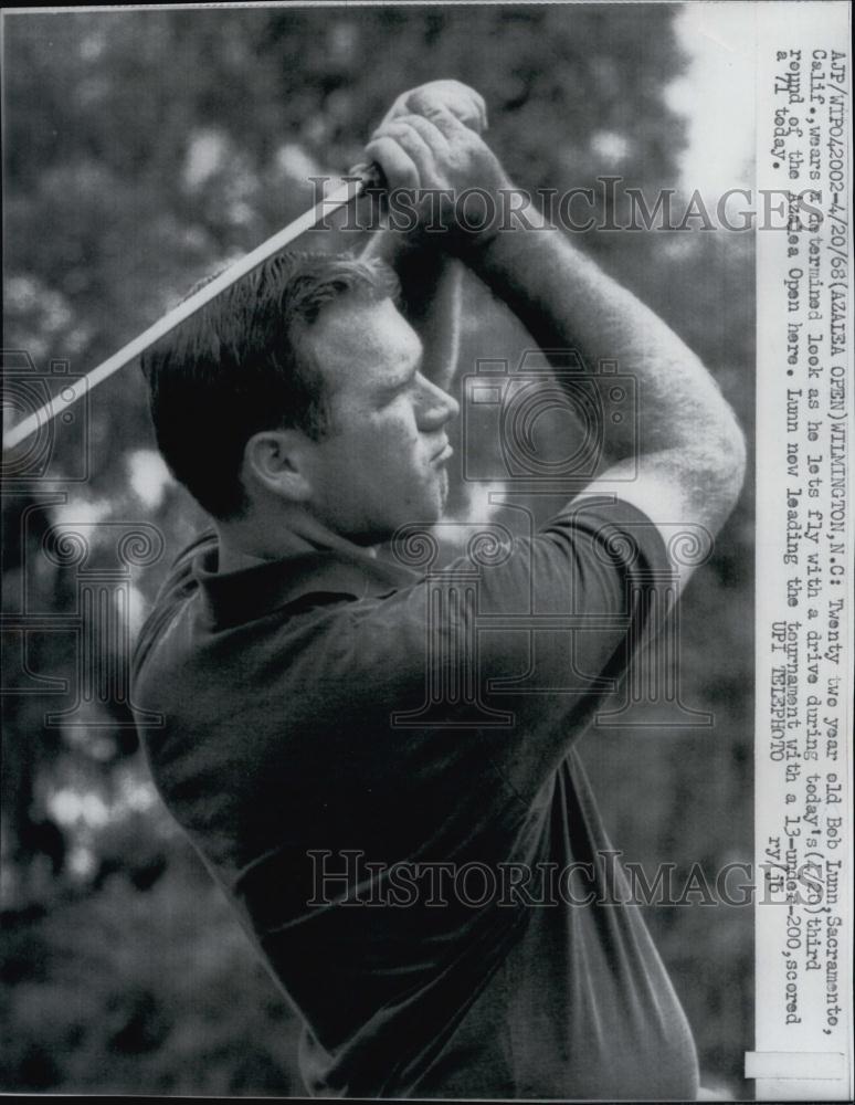 1968 Press Photo Golfer Bob Lunn Competes In Azlea Open Tournament - RSL55733 - Historic Images