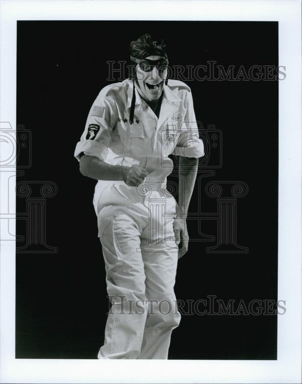 1996 Press Photo comedian Robert Post performing at Off Center Theater ...