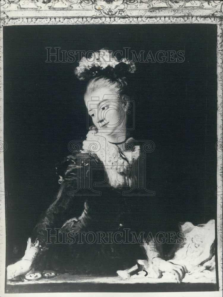 1971 Press Photo Portrait "La Maitresse" by artist Fragonard - Historic Images