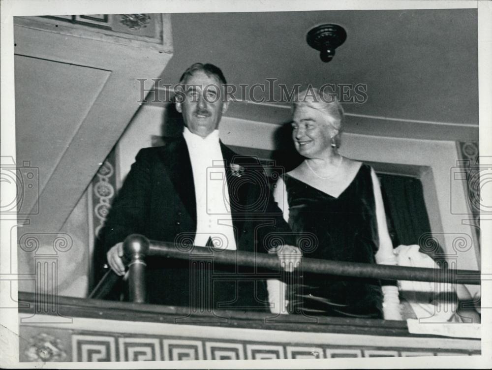 1931 Press Photo Secretary Of State Stimson & Wife At Judilee Ball - RSL58177 - Historic Images