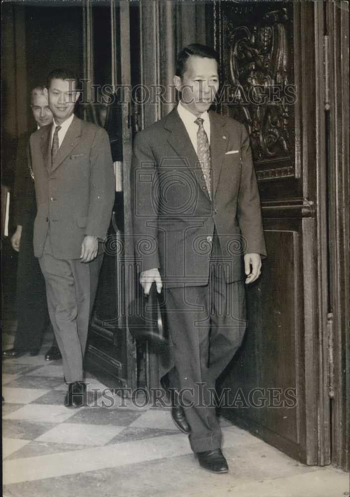 1959 Press Photo Mr Couve De Murville, Foreign Affairs Minister Laos Minister - Historic Images
