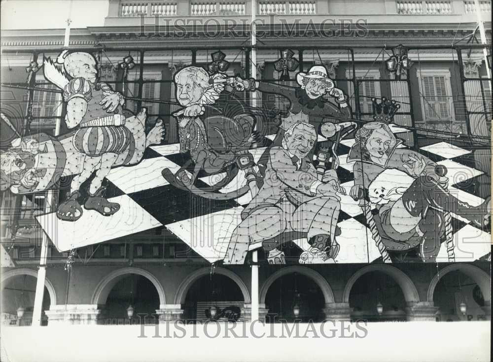 1982 Press Photo Decorations for carnival in Nice, france - Historic Images