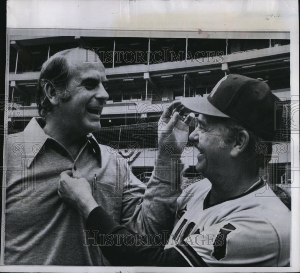 1974 Press Photo All Star Game Gaylord Perry & Dick Wiliiams - RSL76631 - Historic Images