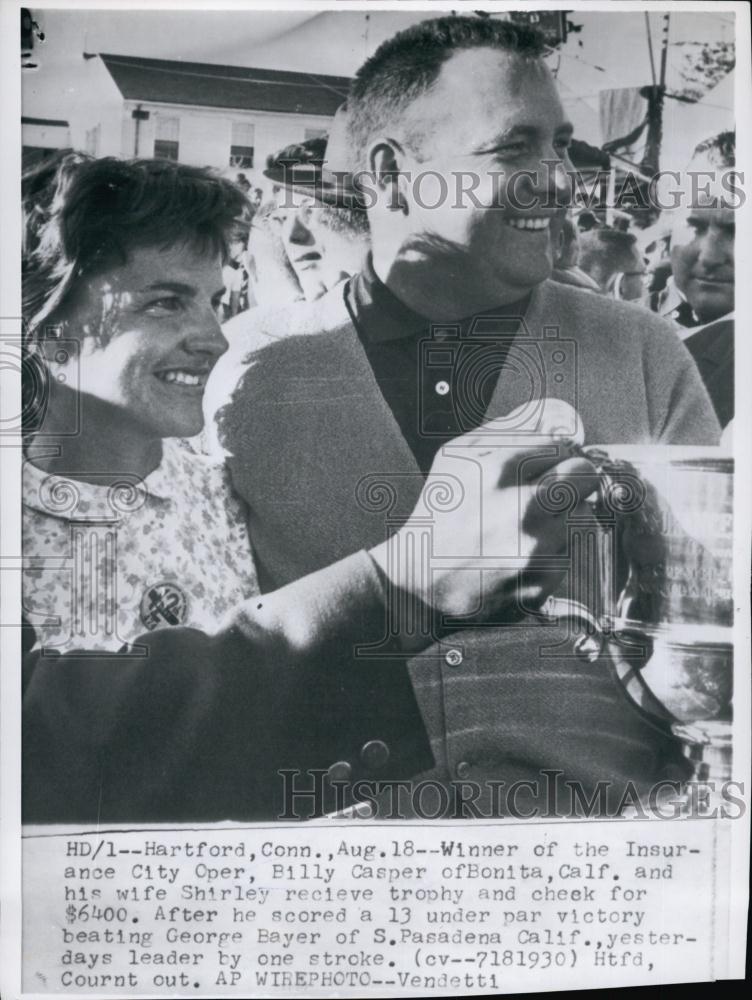1963 Press Photo Billy Casper, Professional Golfer, Shirley Casper - RSL55195 - Historic Images