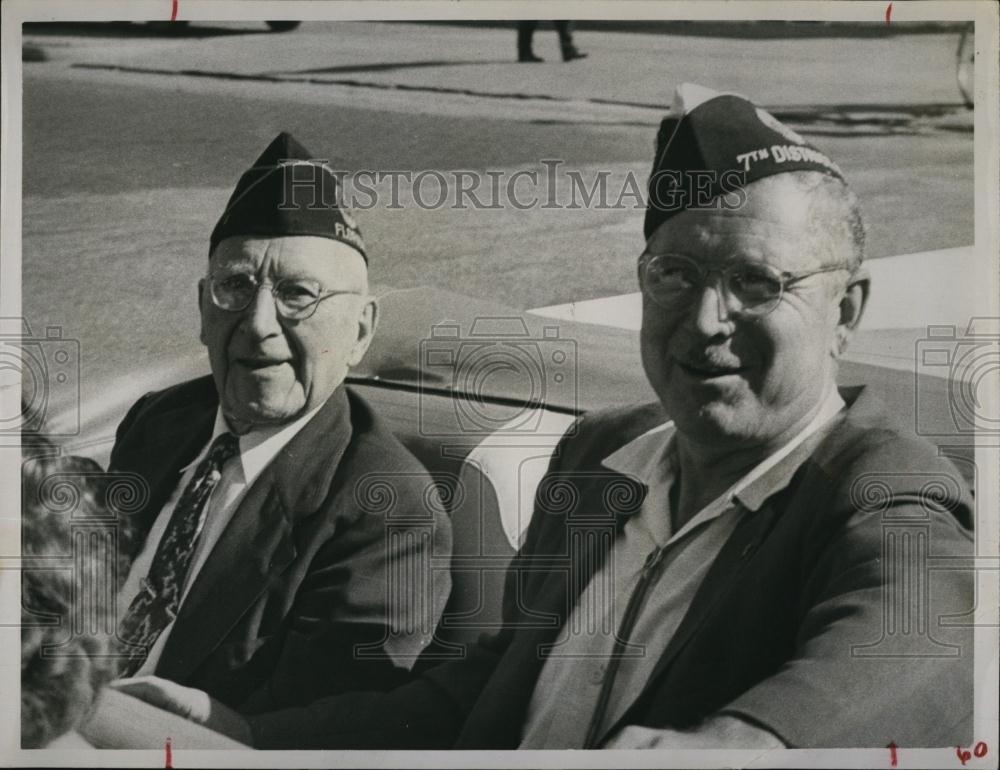 1958 Press Photo Major William G Wilkinson, Major Frank Scholtz, Veterans - Historic Images