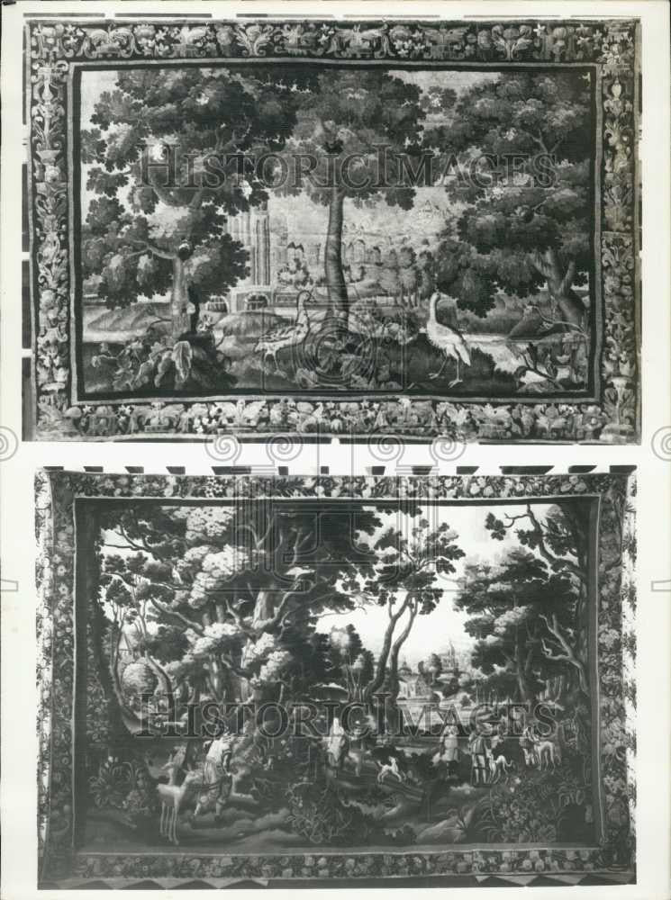 1972 Press Photo Antique tapestries of 15th,16th .17th centuries on exhibit - Historic Images