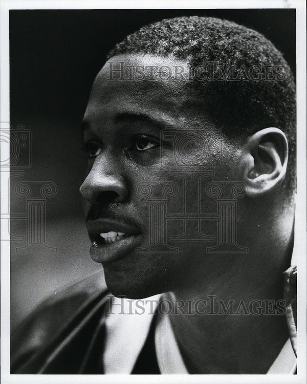 1986 Press Photo Wayman Tisdale Indiana Pacers basketball player RSL
