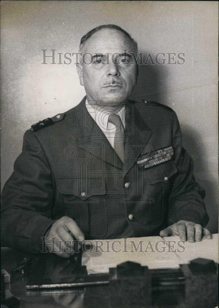 1956 Press Photo General Blanc,High commander of French Army - Historic Images