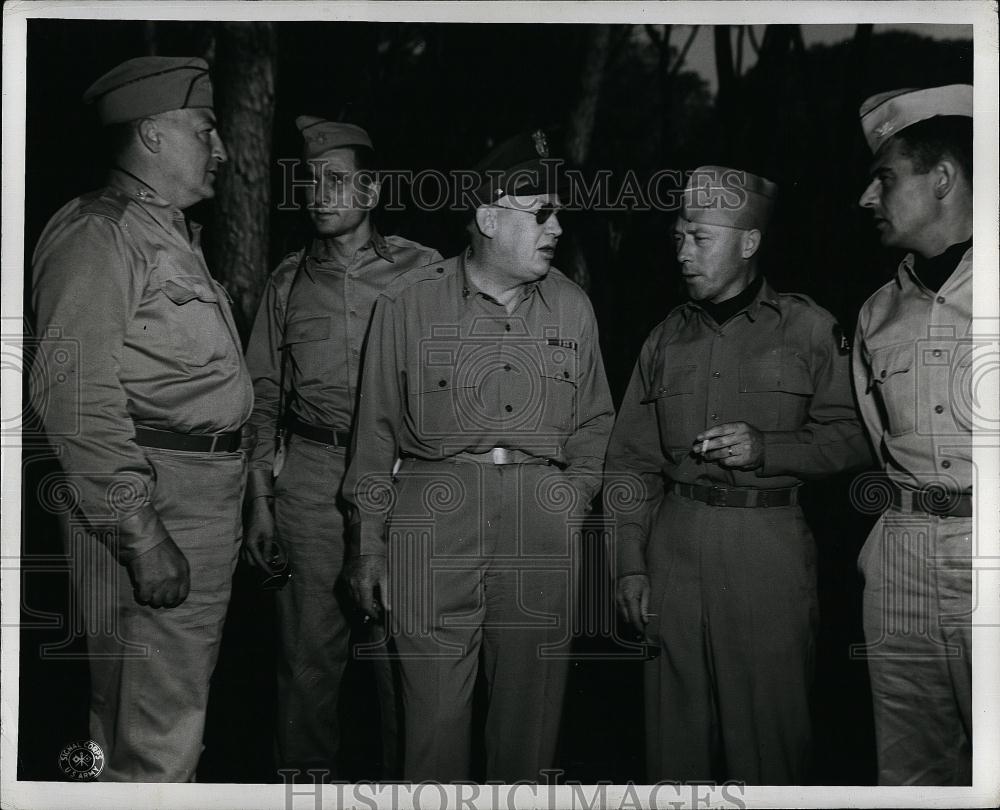 1944 Press Photo 5th Army, Col S Grogan,Maj Renato,Lt Col L McPhail,Bri Gen Tate - Historic Images