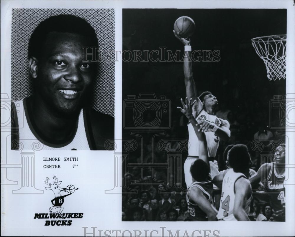 Press Photo Milwaukee Bucks Elmore Smith, Center - RSL73849 - Historic Images