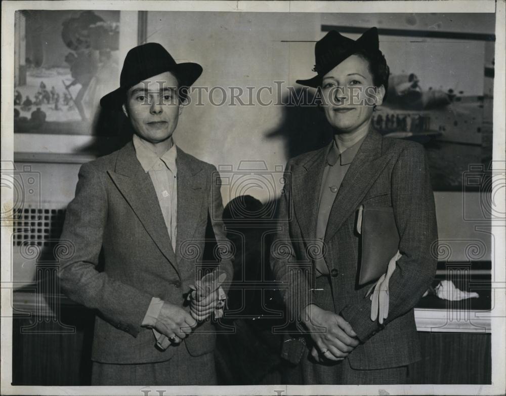 1942 Press Photo Maj Gen Jean Know Chief Of British ATS &amp; Aide Elizabeth Gowers - Historic Images