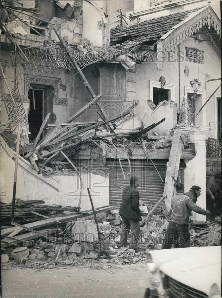 Press Photo Damaged Grocery Store in Belcourt After Explosion - Historic Images