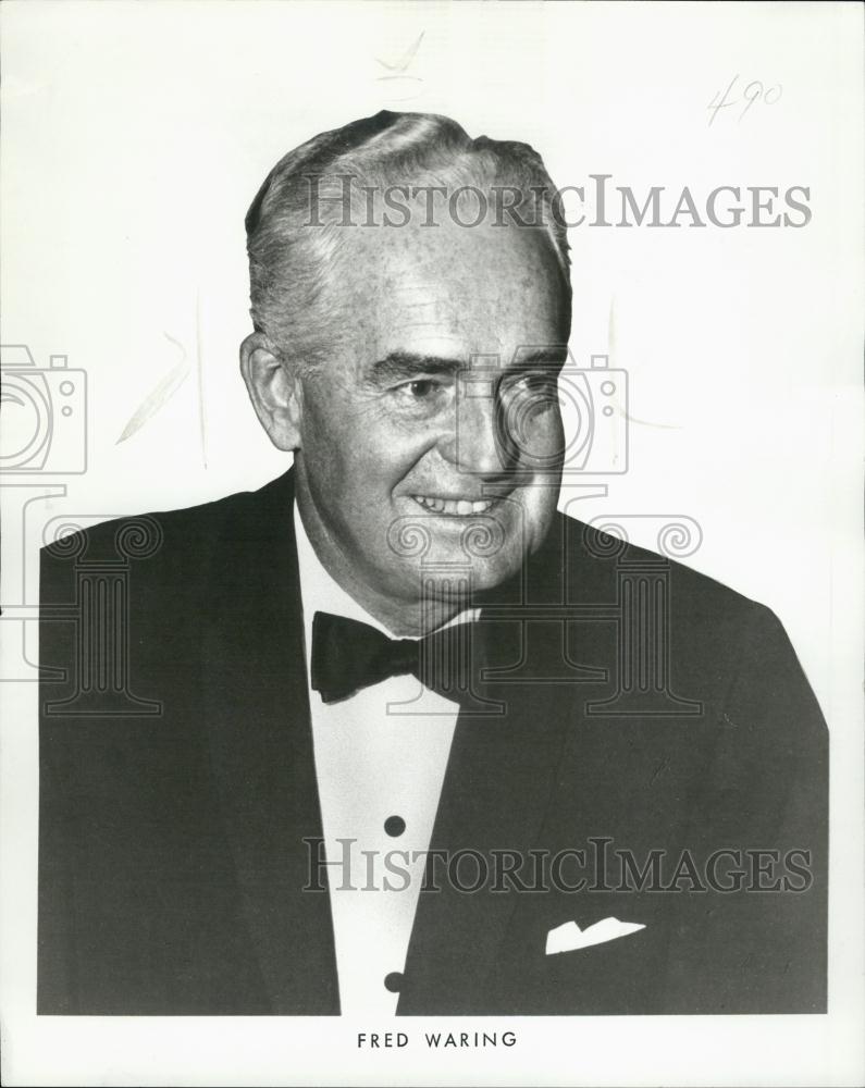 1963 Press Photo Fred Waring Musician Bandleader Radio Television Personality - Historic Images