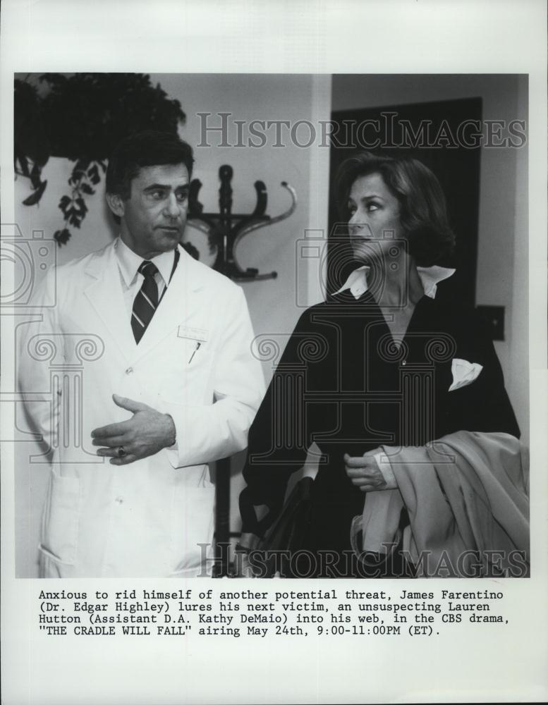 1983 Press Photo James Farentino And Lauren Hutton In &quot;The Cradle Will Fall&quot; - Historic Images