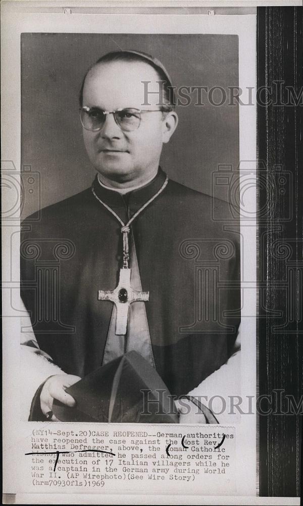 1969 Press Photo Most Reverend Matthias DeFregger of Italy - RSL71017 - Historic Images