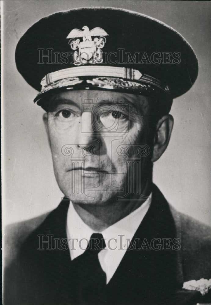 1953 Press Photo Admiral Arthur Radford chief of Pacific command for France - Historic Images