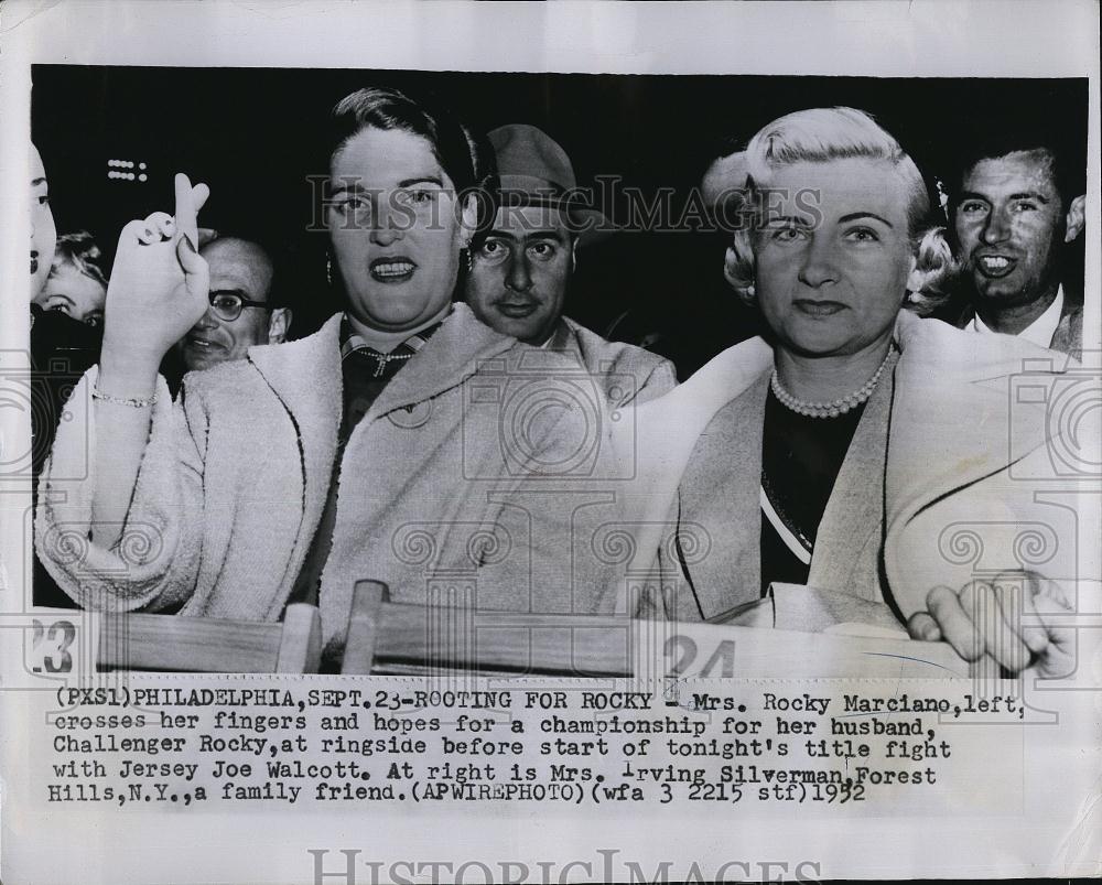 1952 Press Photo Mrs Rocky Marciano, Wife Of Boxer, Mrs Irving Silverman - Historic Images