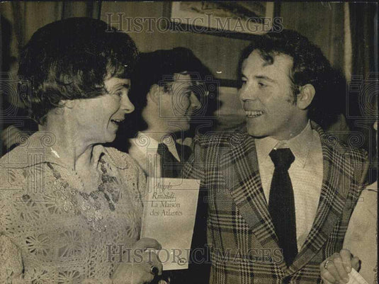 1971 Press Photo Madame Zoe Oldenbough & Angelo Renaldi at premier of "Femina" - Historic Images