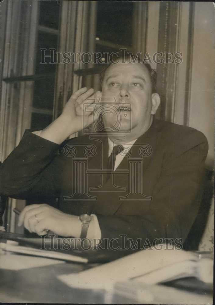 Press Photo Trygve Lie of France - Historic Images
