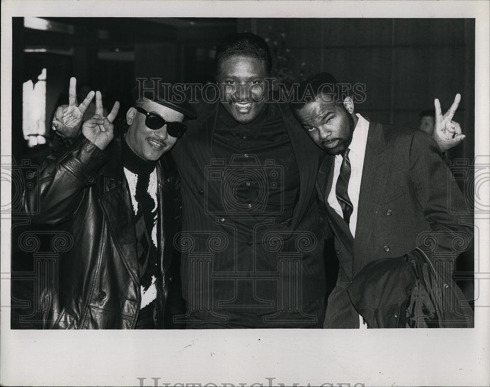 1992 Press Photo Maurice Starr, songwriter James Capra, Greg McPherson - Historic Images