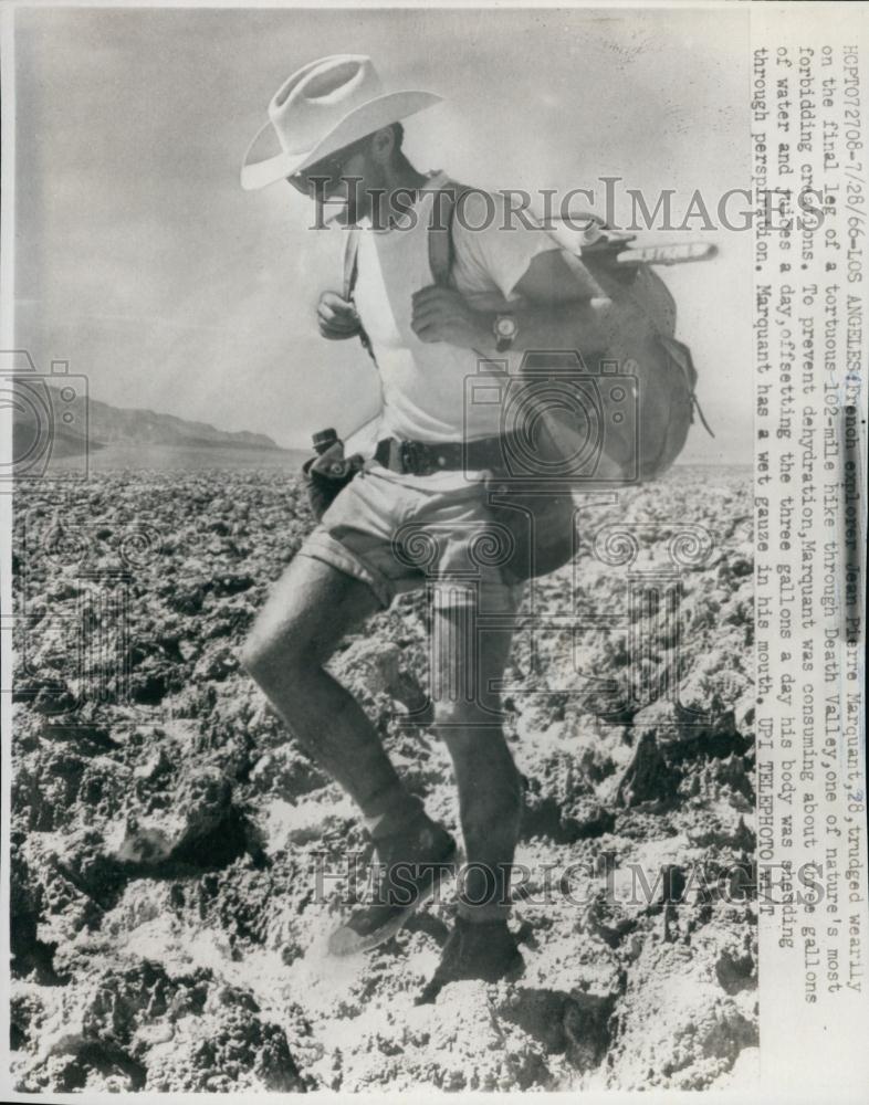 1966 Press Photo Jean Pierre Marquant, Death Valley Walk - RSL57499 - Historic Images