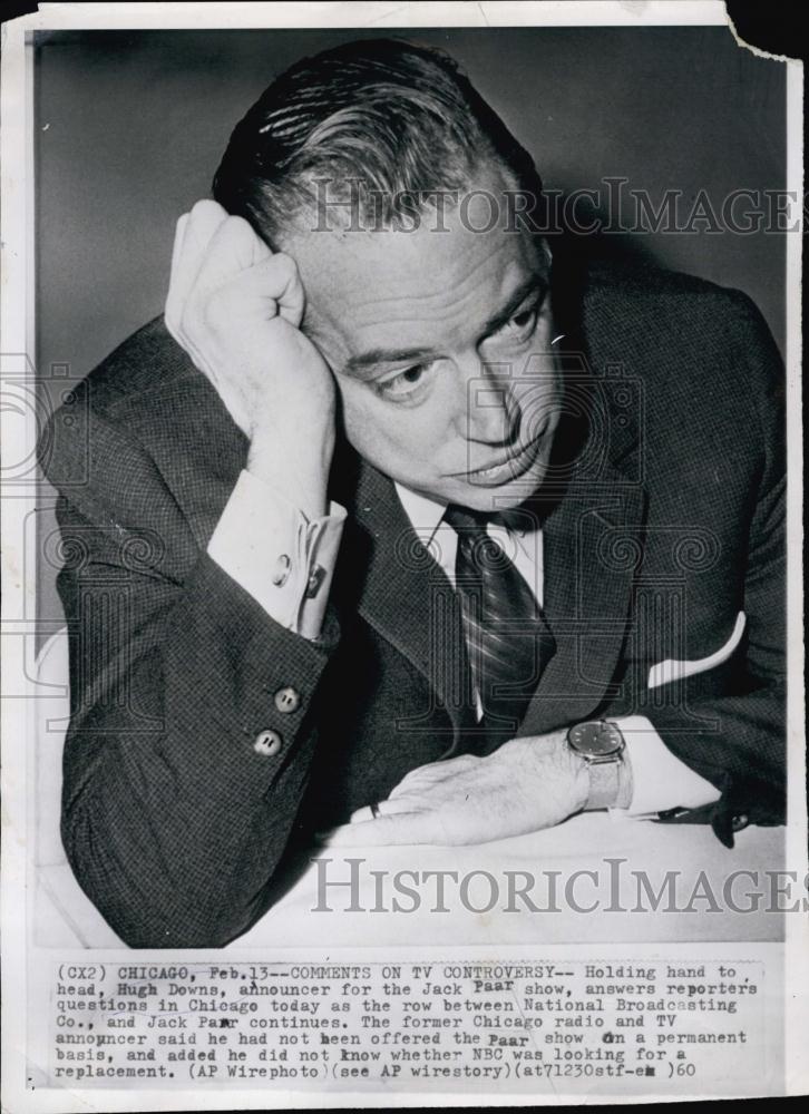 1960 Press Photo Hugh Downs, announcer for "The Jack Paar Show" - RSL57081 - Historic Images