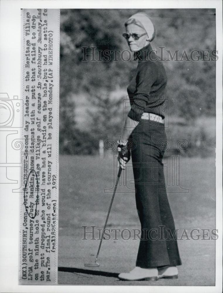 1972 Press Photo Heritage Village PGA Golf Tournamet Leader Judy Rankin Golfer - Historic Images