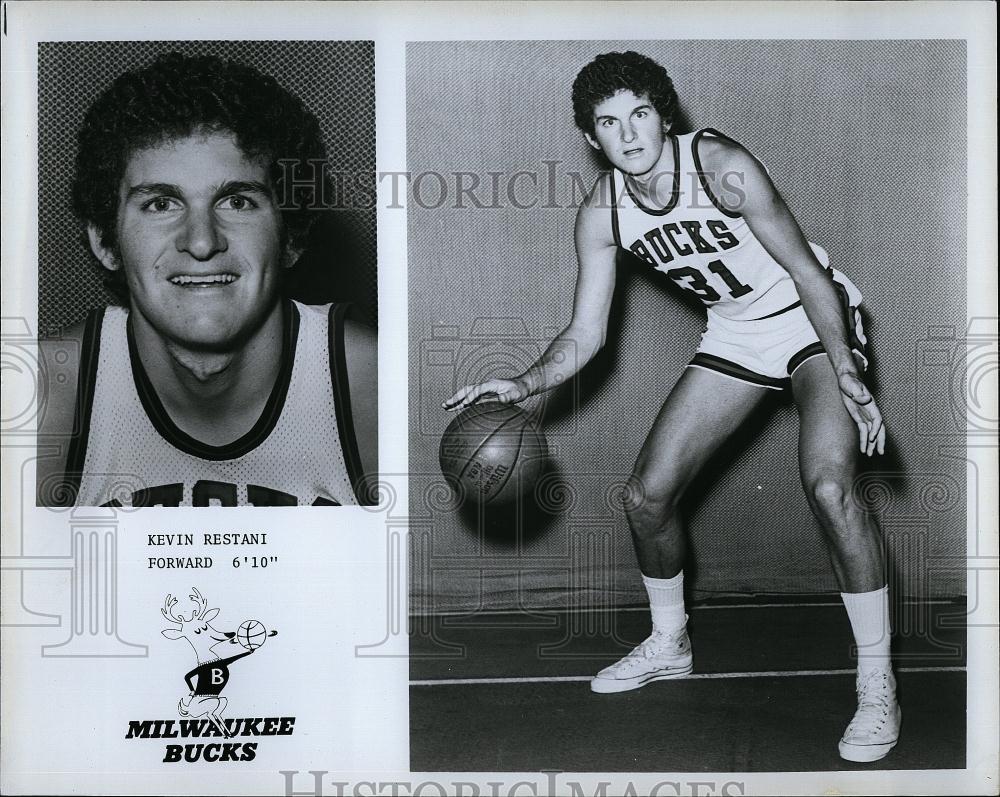 Press Photo Kevin Restani #31 Forward Milwaukee Bucks Basketball Player NBA - Historic Images