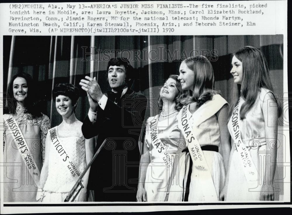 1970 Press Photo Finalists Junior Miss Pageant Laura Boyette Carol Buckland - Historic Images