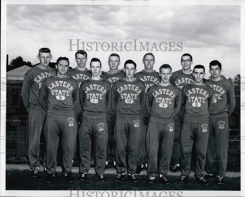 Press Photo Eastern Illinois State College Cross Country Team, Track and Field - Historic Images