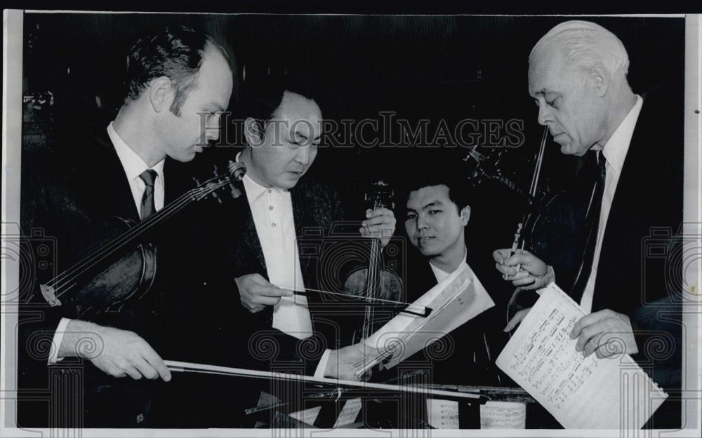 1969 Press Photo Ronald Knudsen, E Tanaka, Soichi Katsuta, G Humphrey - Historic Images