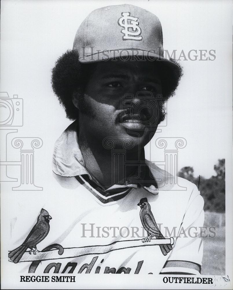 1975 Press Photo Reggie Smith Outfielder Baseball St Louis Cardinals - Historic Images