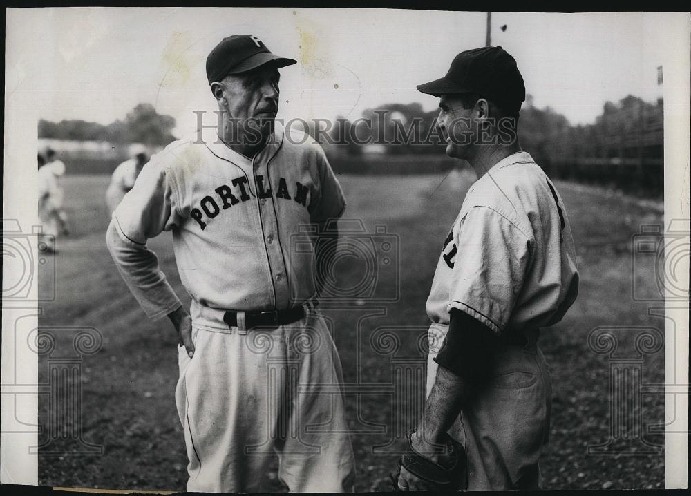 Press Photo Del Bissonette, Brooklyn Dodgers, Paul Gaulin, Portland Pilots - Historic Images