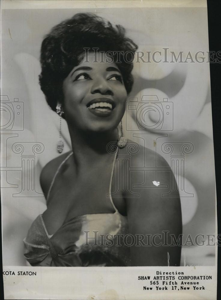 1958 Press Photo Singer Kota Staton - RSL80515 - Historic Images